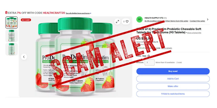 prodentim scam alert